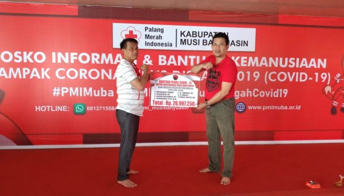 Fraksi PDI-Perjuangan DPRD Muba, Donasikan Gaji Bulan April Ke PMI Muba