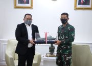 Pindah Tugas, Danlanal Palembang Saryanto Pamit ke Bupati Dodi Reza
