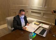 Secara Virtual, Bupati Didampingi Ketua DPRD Muba Tandatangani Kerjasama Dengan PT SMI