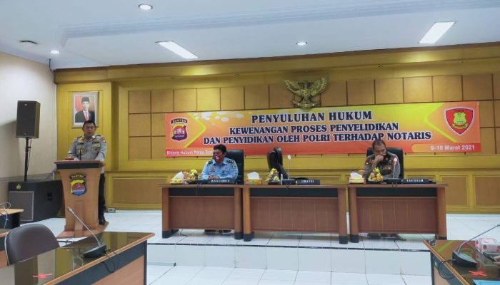 Bidkum Polda Banten Gelar Penyuluhan Hukum Tentang Proses Lidik Sidik Terhadap Notaris