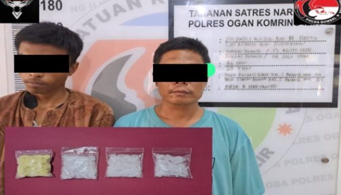 Bawa Narkoba, Dua Pria Diringkus Satresnarkoba Polres OKI