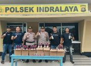 Polsek Indralaya Ogan Ilir Sita Ratusan Botol Miras pada Malam Pergantian Tahun