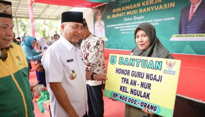 Bantuan Paket Sembako Baznas Muba untuk Warga Kecamatan Sanga Desa