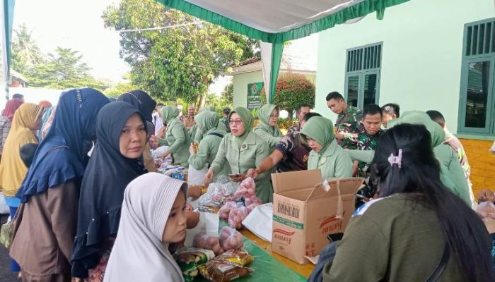 Antusiasme Masyarakat Kunjungi Bazar Murah Kodim 0401 Muba